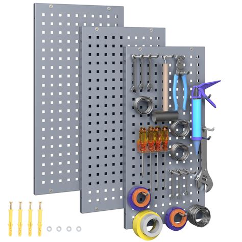 Buy YITAHOME Metal Pegboard Panels for Walls Garage, 3Pcs Pegboard ...