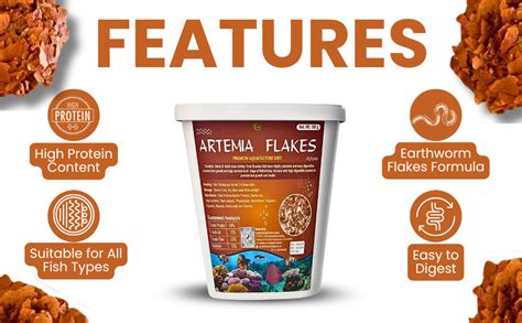 MAF Fish Food Artemia Flakes Crushed 100 Gram for All Types Fresh Water ...