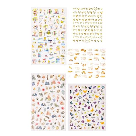 Yellow Chimes Self-Adhesive Nail Stickers for Women and Girls - 5 ...