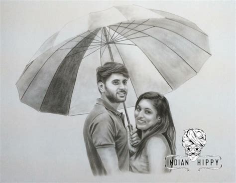 Handmade sketch order: Buy pencil portrait online from charcoal artists