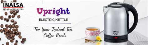 Inalsa Electric Kettle Upright 1.8-Litre 1350-Watt Stainless-Steel ...