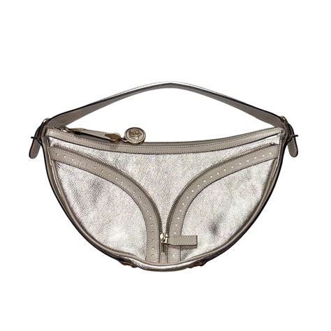 VERSACE shinny leather hobo bag | NOIR ONLINE