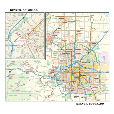 Denver, Colorado Wall Map by Globe Turner - The Map Shop