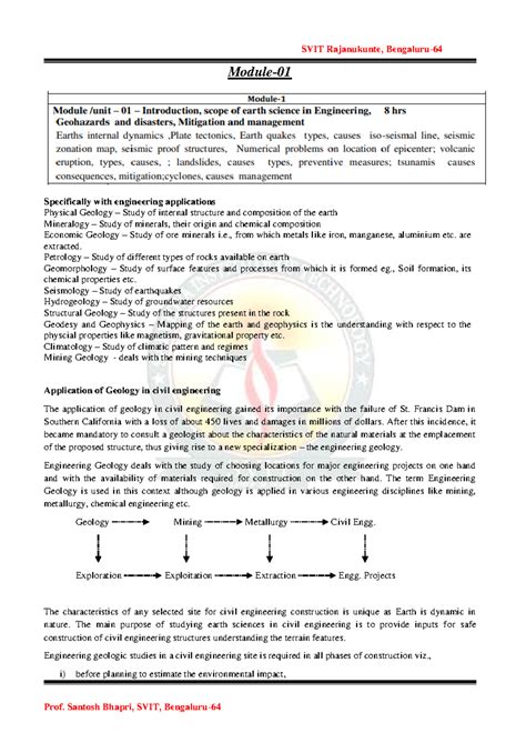Engineering geology - Module- Specifically with engineering ...