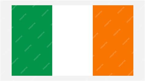 Premium Vector | Ireland flag with original color