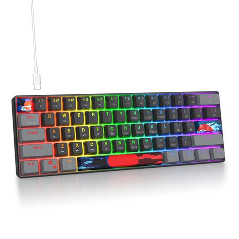Buy Owpkeenthy Wired 60% Percent Mechanical Gaming Keyboard with Blue ...