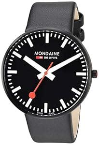 Mondaine 'SBB' Quartz Stainless Steel and Leather Casual Watch, Color ...