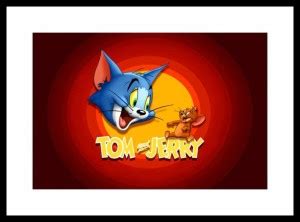 Myimage Tom and Jerry Logo Digital Printing Framed Poster (13.0 inch x ...