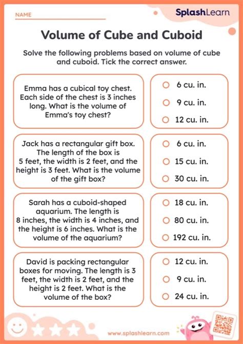 Image result for Cube Volume Worksheet