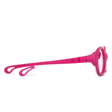 Matte Pink White Full Rim Round Kids (2-5 yrs) Lenskart Junior Air Flex ...
