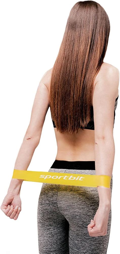 SPORTBIT Set of 5 + Bag | Best Elastic Resistance Loop Bands India | Ubuy