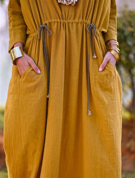 'Samah' in Yellow - Handloom Cotton Boho Dress– Masala Chai