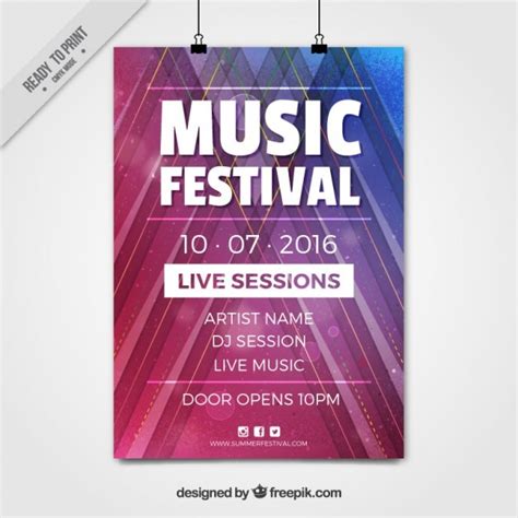 Modern music festival poster | Free Vector
