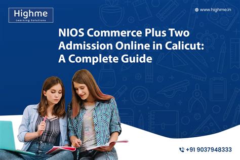 NIOS Commerce Plus Two Admission Online in Calicut