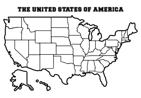 USA Blank Map United States in 2024 | United states map printable ...