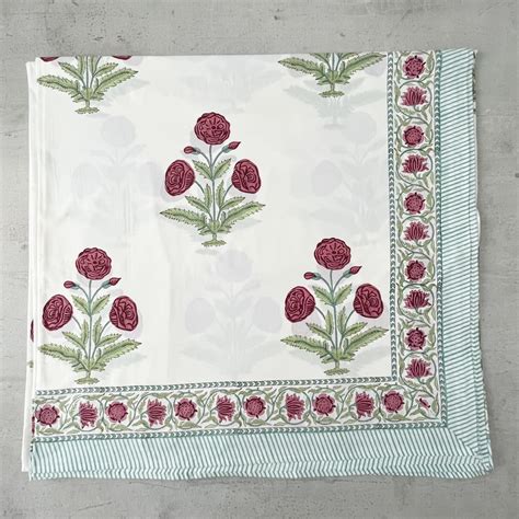 Buy Zoha Floral Pattern Hand Block Print Bed Sheet - Home Artisan