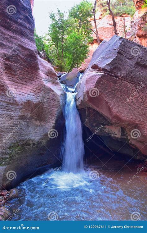 Kanarraville Falls, Views from Along the Hiking Trail of Falls, Stream ...