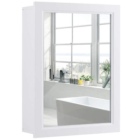 Buy Tangkula Mirrored Bathroom Cabinet, Wall Storage Organizer ...