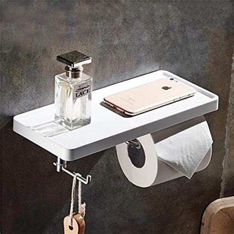 Tagve Bathroom Paper Napkin Toilet Roll Paper Holder Rack with Shelf ...