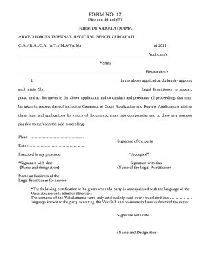 Vakalatnama In English 2020-2026 - Fill and Sign Printable Template Online