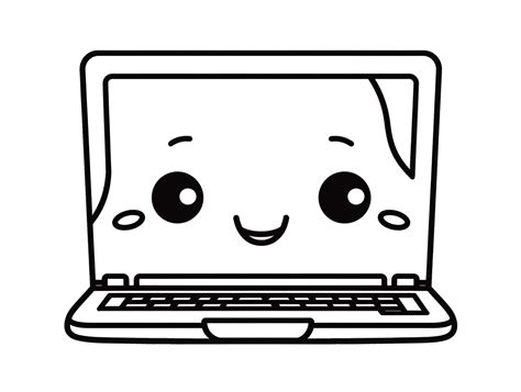 Laptop Coloring Page 的图像结果