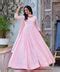 Light pink Lucknowi Embroidered Georgette Anarkali Suit