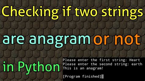 How to Check Anagram Using Python 的图像结果