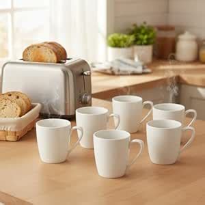 Buy Femora Desh ki Mitti Ceramic Coffee & Tea Cup Set of 6, 160 ML ...