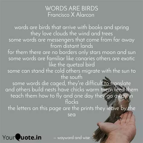 WORDS ARE BIRDS Francisco... | Quotes & Writings by Suresh Kumar Venu ...