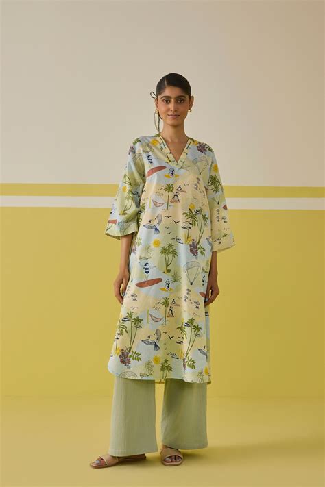 Paradise Lyocell Kurta Top | SUI – Sui