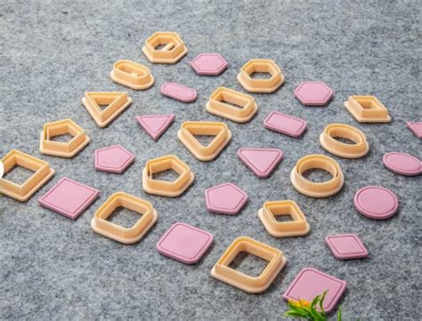 Polymer Clay Cutters, Basic Shape Cutters with Inside Boundary Lines ...