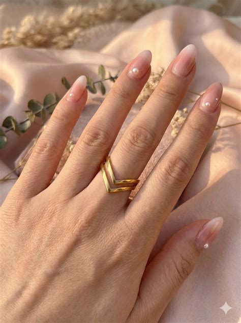 The Double Chevron Rings – Bling Bae