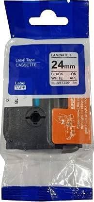 Autm Compatible for Brother TZE 251 Label Tape Cassette Black on White ...
