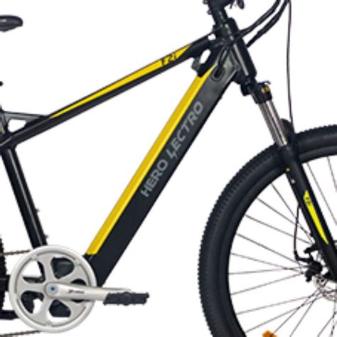 Hero Lectro F2i - Black-Yellow 27.5 inches 7 Gear Lithium-ion (Li-ion ...