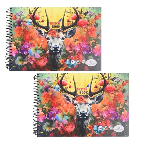 Mancloem Paper Spiral Sketchbook Set A4 140 GSM, 50 Sheets | Spiral ...