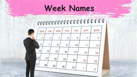Image result for Week Names in English