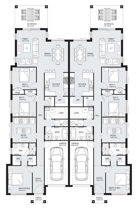 Duplex Floor Plans | House Plans Australia | Duplex Plans
