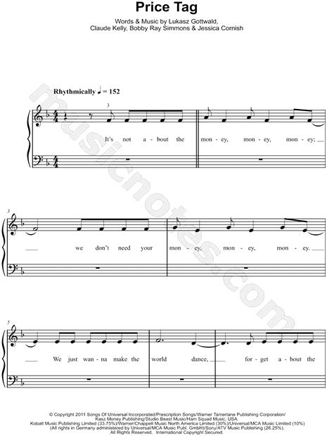 Image result for Price Tag Piano Tutorial