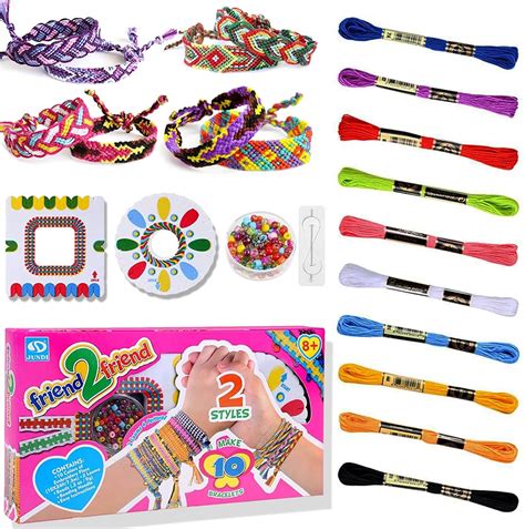 WIRSHO Friendship Bracelet Making Kit for 6-12 Year Old Girls | Kids ...