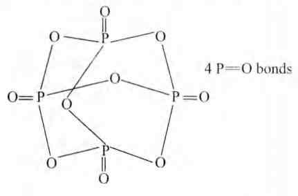 Draw the structure of P4O10 and identify the number of single and ...