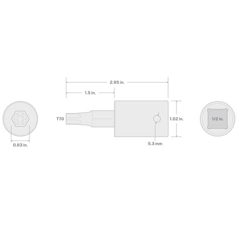 TEKTON 1/2-in Drive T70 Torx Bit Driver Socket SIB24270 at Lowes.com