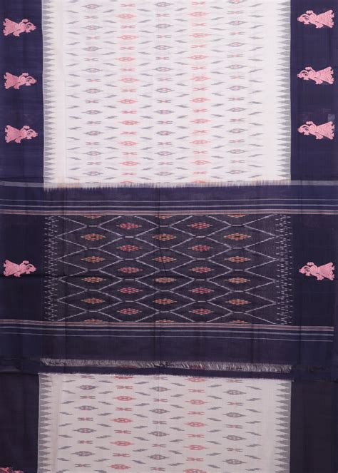 Half white color gollabhama cotton saree – TGSCO Handlooms