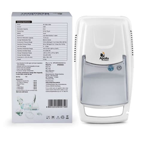 Apollo Pharmacy Compressor Nebulizer, 1 Count Price, Uses, Side Effects ...