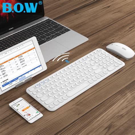BOW航世无线蓝牙键盘鼠标套装笔记本电脑苹果ipad平板办公专用打字静音可连安卓手机通用适用于matepad_虎窝淘