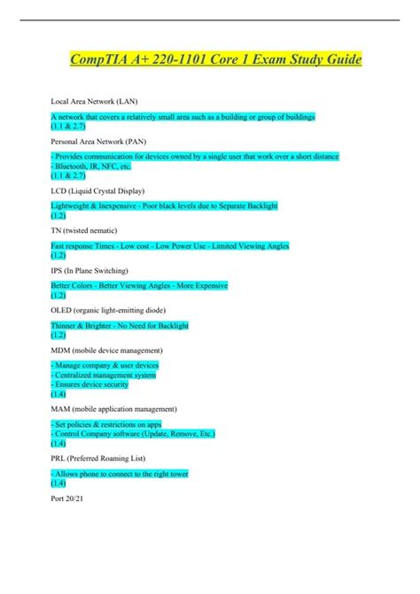 CompTIA A+ 220-1001 CompTIA A+ Certification Practice Test 1 (Exam 220 ...