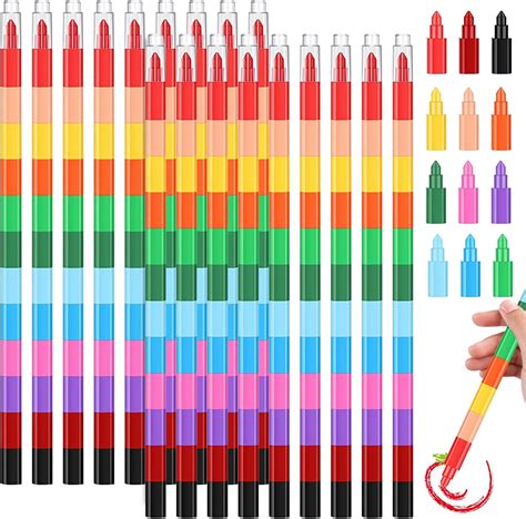 WXJ13 18 Pieces Stacking Crayons, Buildable Crayons, India | Ubuy