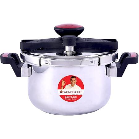 Buy Wonderchef Easy Lock Stainless Steel Outer Lid Pressure Cooker | 3 ...