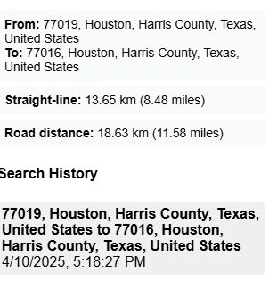 Image result for Distance Between Two Points Map