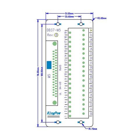 Buy DB37 DIN Rail Module, Terminal Blocks Module Delicate Workmanship ...