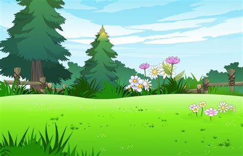 草原旁边大树flash动画场景设计素材_flash二维动画素材mg动画制作